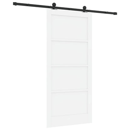 Sliding Door ORKDAL 93 x 202 cm Engineered Wood White and Black
