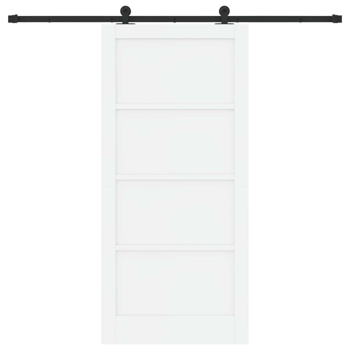 Sliding Door ORKDAL 93 x 202 cm Engineered Wood White and Black