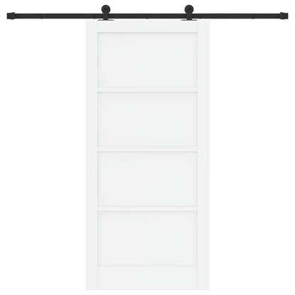 Sliding Door ORKDAL 93 x 202 cm Engineered Wood White and Black