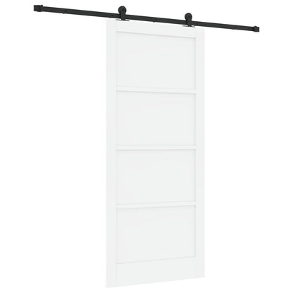 Sliding Door ORKDAL 93 x 211 cm Engineered Wood White and Black