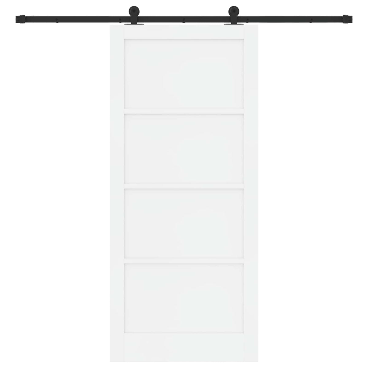 Sliding Door ORKDAL 93 x 211 cm Engineered Wood White and Black