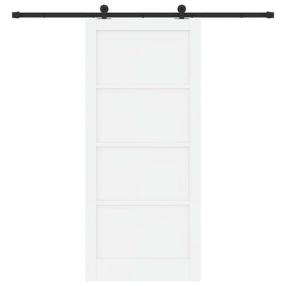 Sliding Door ORKDAL 93 x 211 cm Engineered Wood White and Black