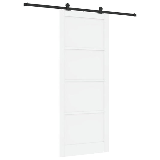 Sliding Door ORKDAL 93 x 232 cm Engineered Wood White and Black