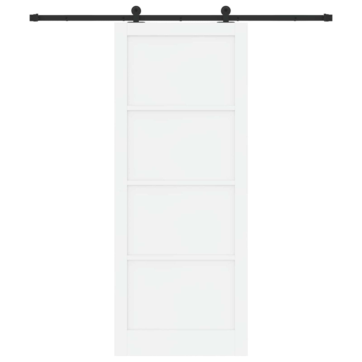 Sliding Door ORKDAL 93 x 232 cm Engineered Wood White and Black
