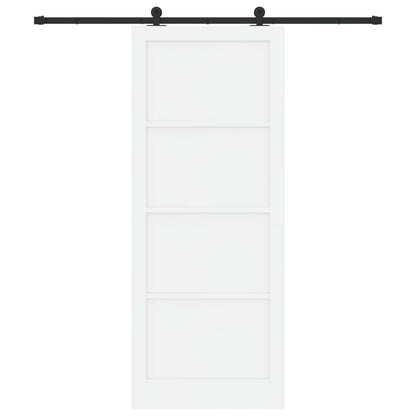 Sliding Door ORKDAL 93 x 232 cm Engineered Wood White and Black
