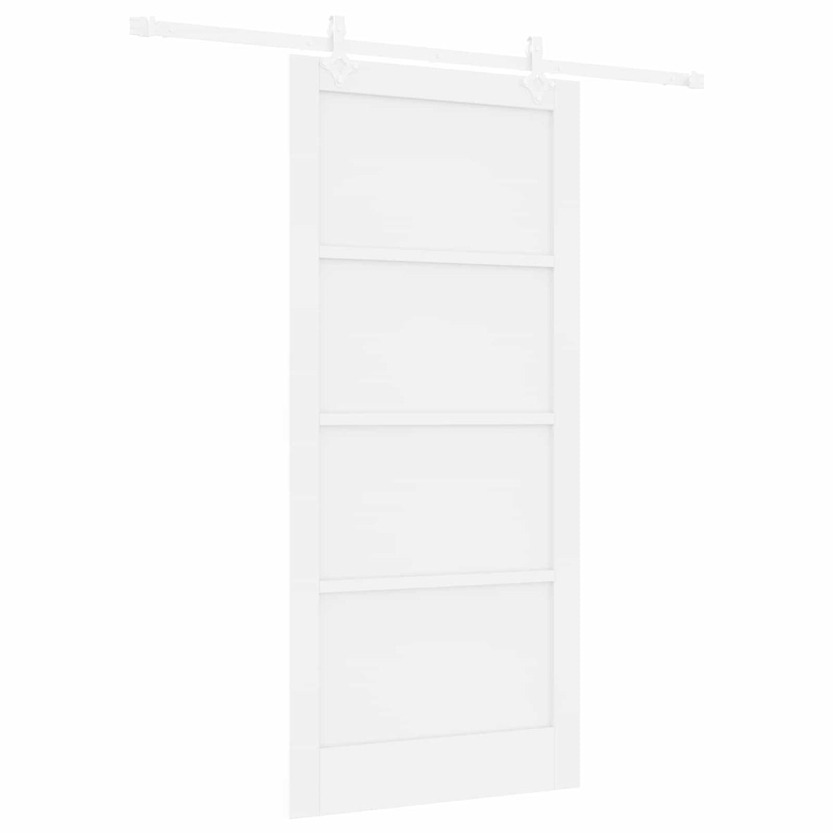 Sliding Door 93 x 202 cm Engineered Wood White