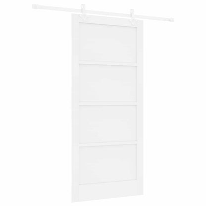 Sliding Door 93 x 202 cm Engineered Wood White