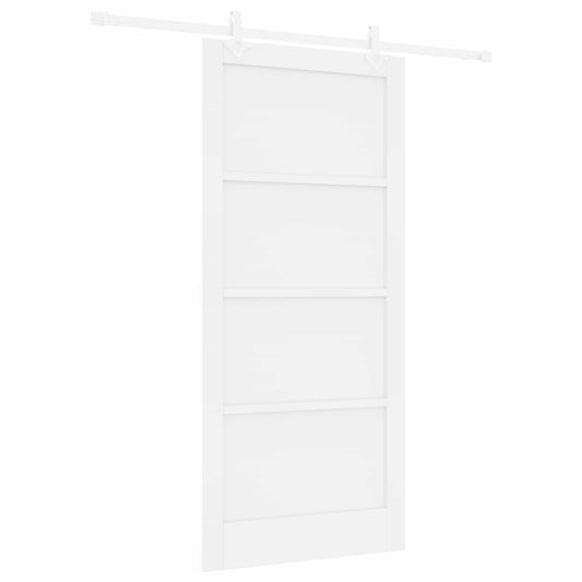 Sliding Door 93 x 202 cm Engineered Wood White