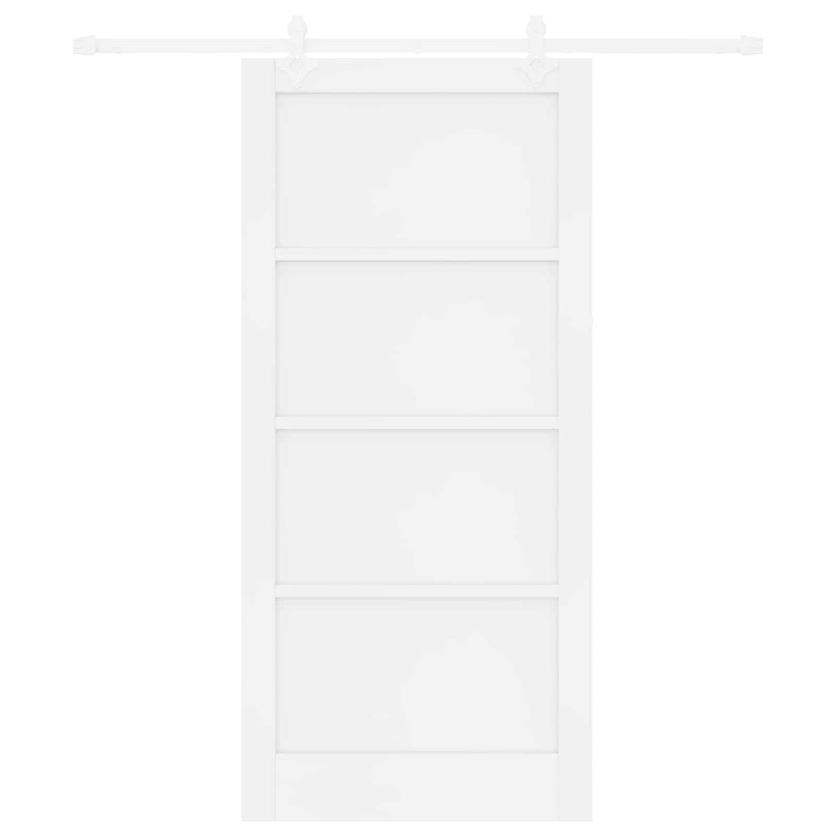 Sliding Door 93 x 202 cm Engineered Wood White