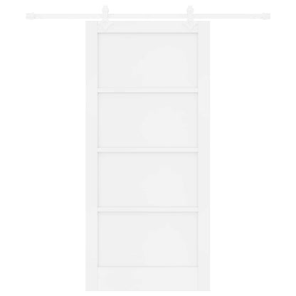 Sliding Door 93 x 202 cm Engineered Wood White