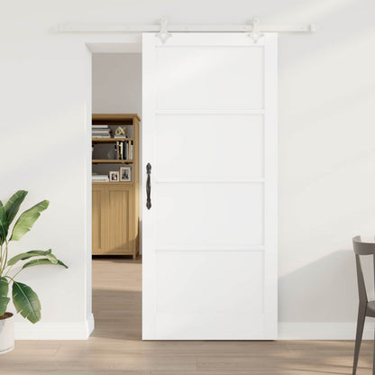 Sliding Door 93 x 211 cm Engineered Wood White