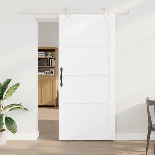 Sliding Door 93 x 211 cm Engineered Wood White