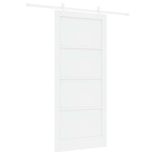 Sliding Door 93 x 211 cm Engineered Wood White