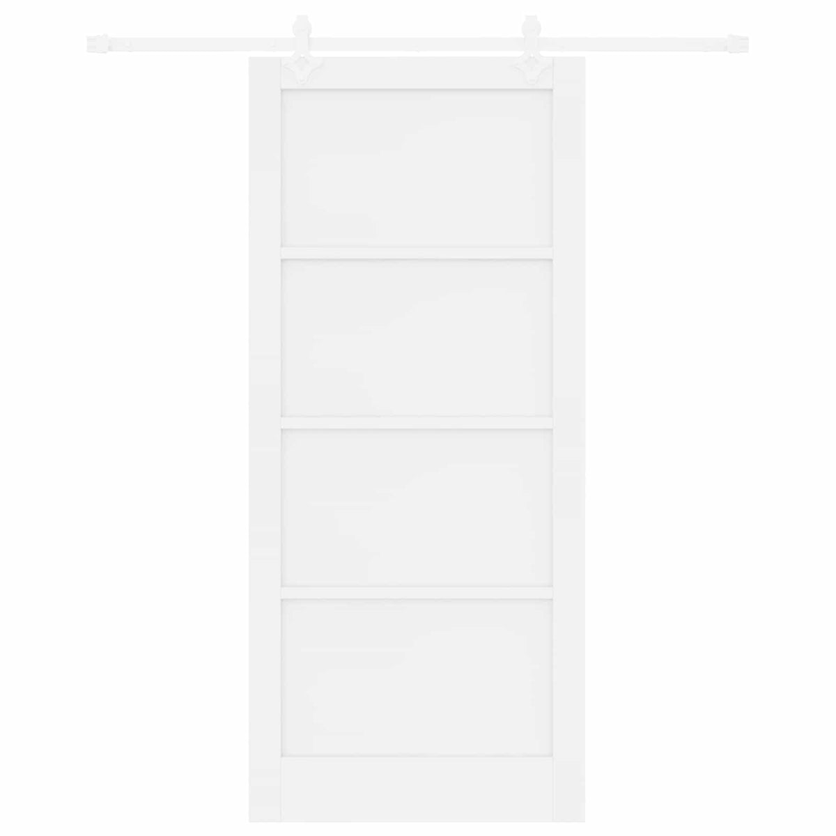 Sliding Door 93 x 211 cm Engineered Wood White