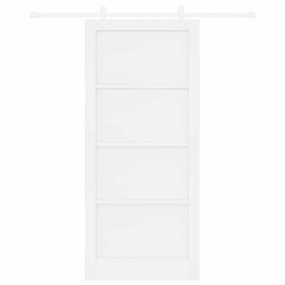 Sliding Door 93 x 211 cm Engineered Wood White