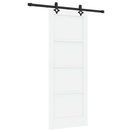 Sliding Door ORKDAL 78 x 202 cm Engineered Wood White and Black