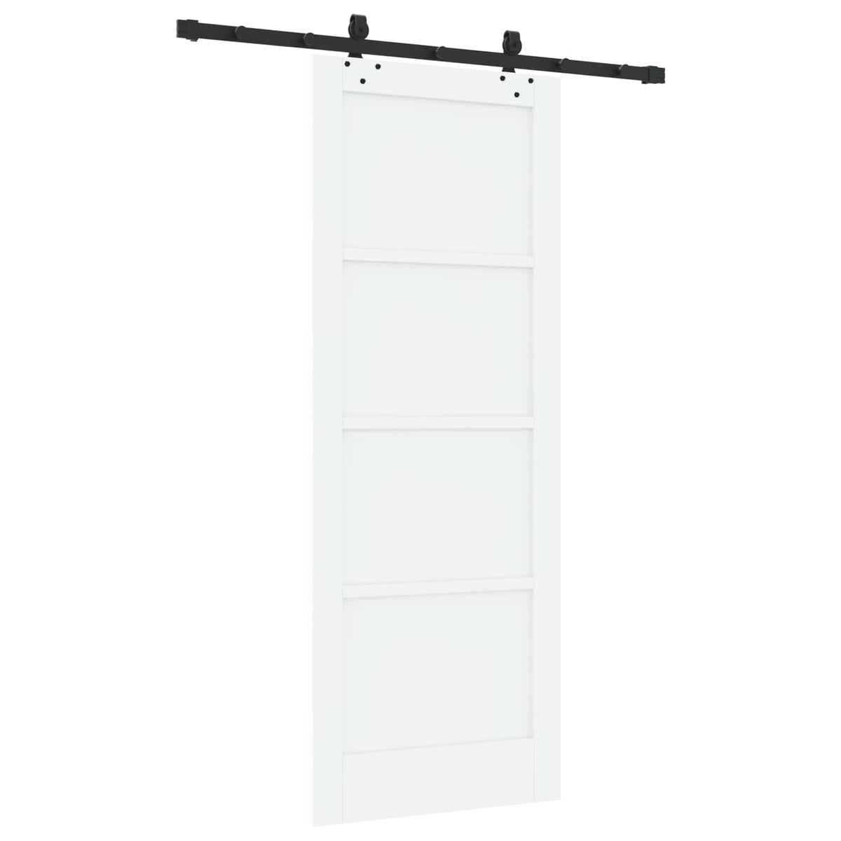 Sliding Door ORKDAL 78 x 202 cm Engineered Wood White and Black