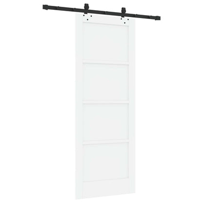 Sliding Door ORKDAL 78 x 202 cm Engineered Wood White and Black