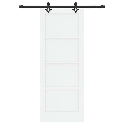 Sliding Door ORKDAL 78 x 202 cm Engineered Wood White and Black