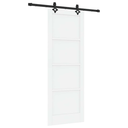 Sliding Door ORKDAL 78 x 211 cm Engineered Wood White and Black