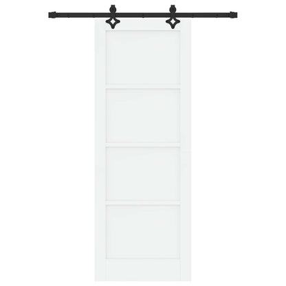 Sliding Door ORKDAL 78 x 211 cm Engineered Wood White and Black