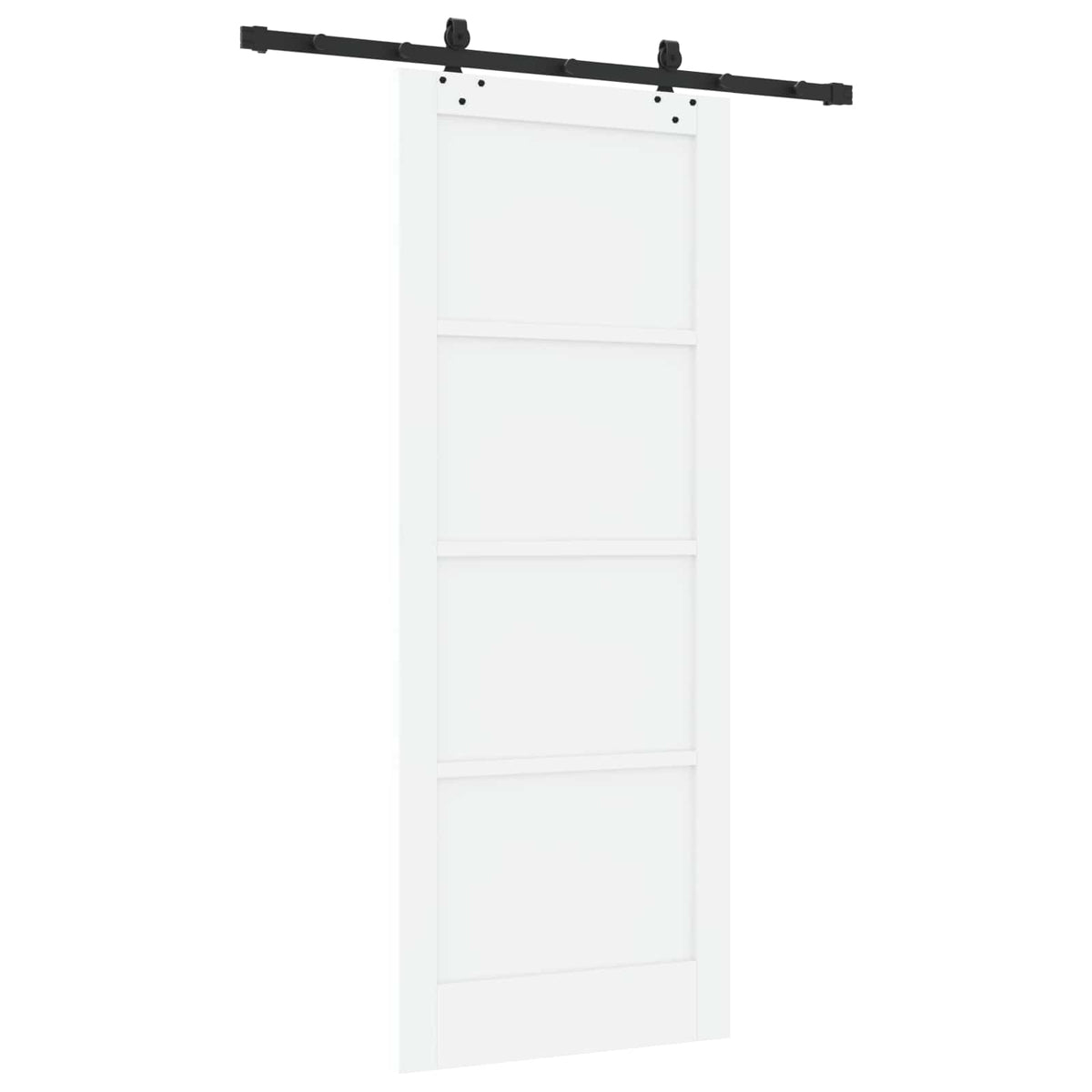 Sliding Door ORKDAL 83 x 211 cm Engineered Wood White and Black