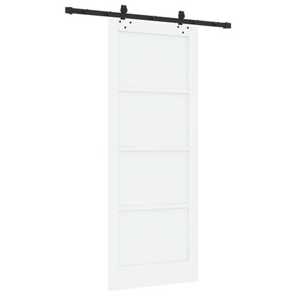Sliding Door ORKDAL 83 x 211 cm Engineered Wood White and Black