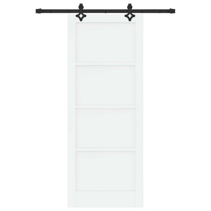 Sliding Door ORKDAL 83 x 211 cm Engineered Wood White and Black