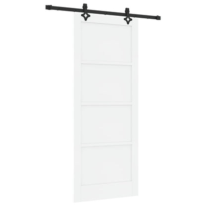 Sliding Door ORKDAL 86 x 211 cm Engineered Wood White and Black