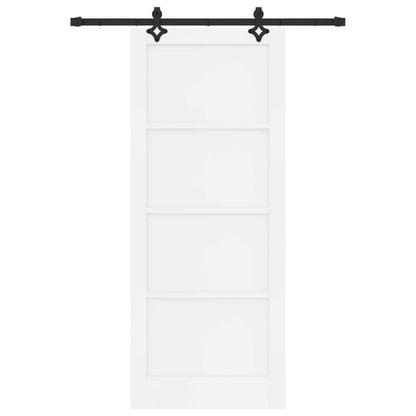 Sliding Door ORKDAL 86 x 211 cm Engineered Wood White and Black