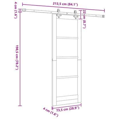 Sliding Door ORKDAL 73.5 x 198.5 cm Engineered Wood
