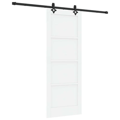 Sliding Door ORKDAL 78 x 202 cm Engineered Wood White and Black
