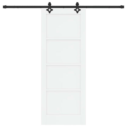 Sliding Door ORKDAL 78 x 202 cm Engineered Wood White and Black
