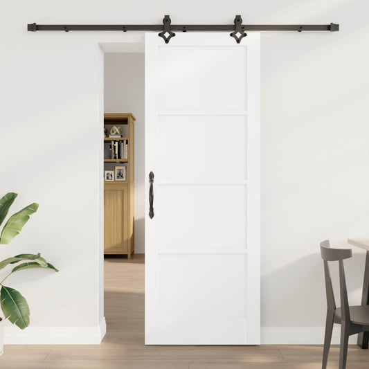 Sliding Door ORKDAL 78 x 211 cm Engineered Wood White and Black
