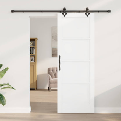 Sliding Door ORKDAL 78 x 211 cm Engineered Wood White and Black