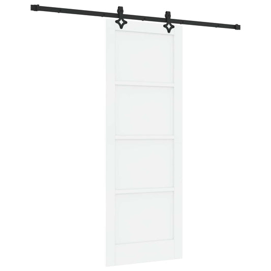Sliding Door ORKDAL 78 x 211 cm Engineered Wood White and Black