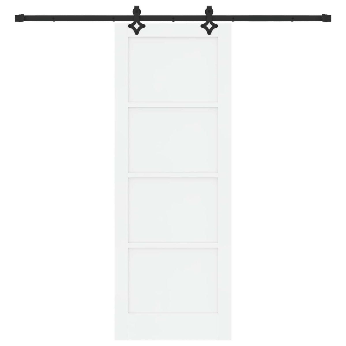Sliding Door ORKDAL 78 x 211 cm Engineered Wood White and Black