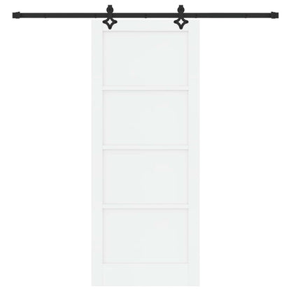 Sliding Door ORKDAL 86 x 211 cm Engineered Wood White and Black