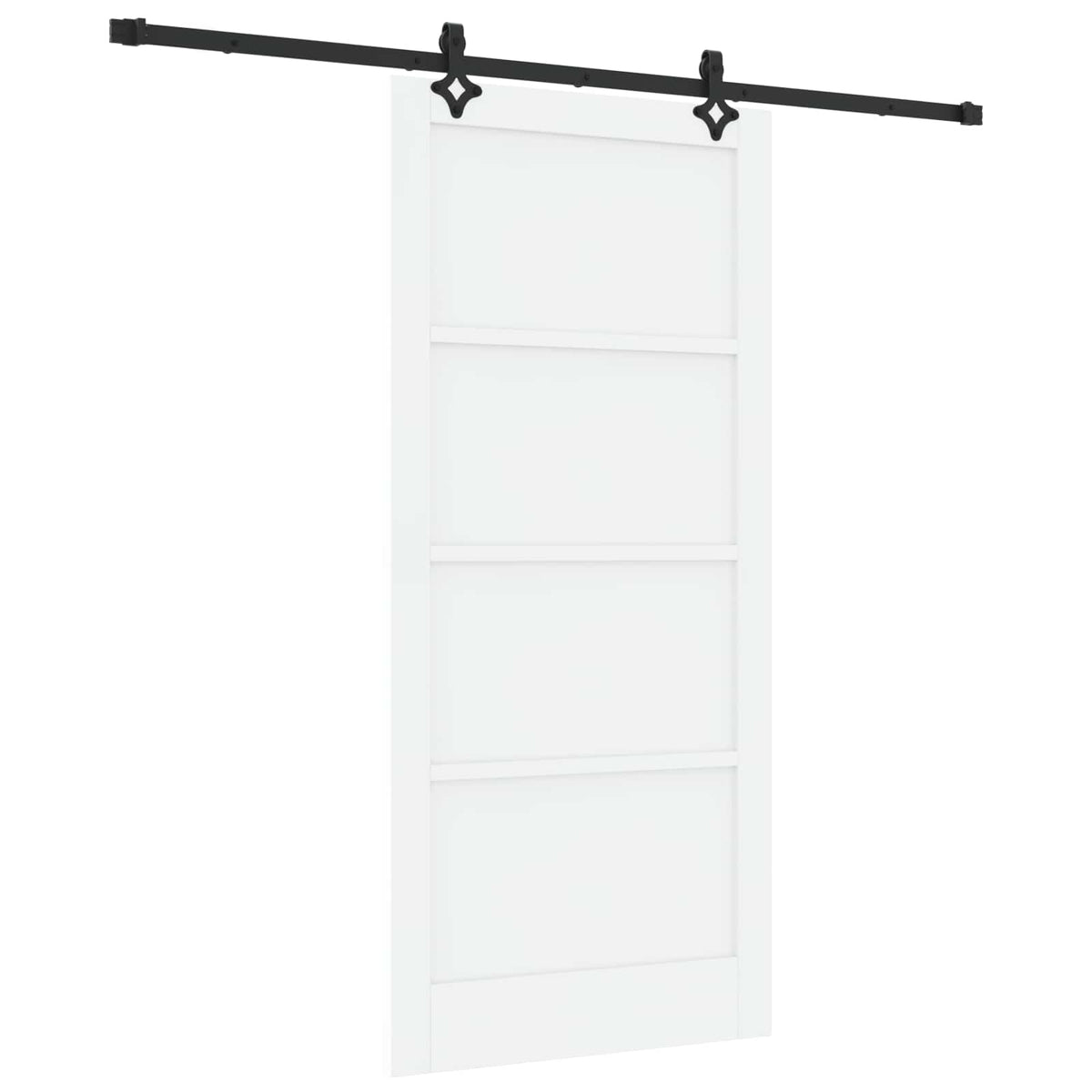Sliding Door ORKDAL 93 x 202 cm Engineered Wood White and Black