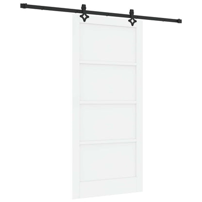 Sliding Door ORKDAL 93 x 202 cm Engineered Wood White and Black