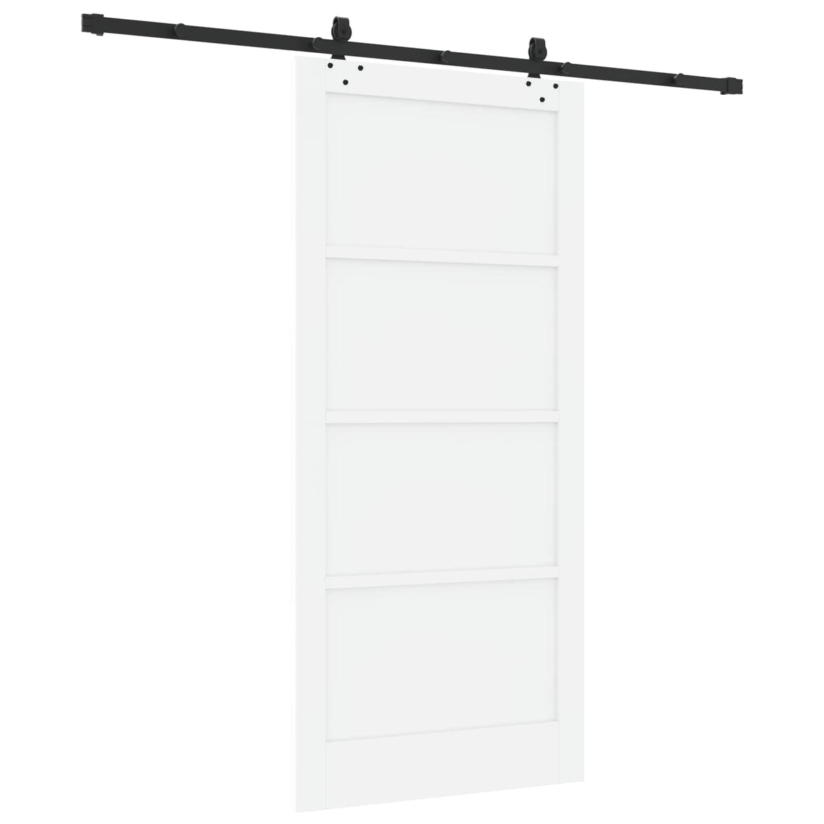 Sliding Door ORKDAL 93 x 202 cm Engineered Wood White and Black