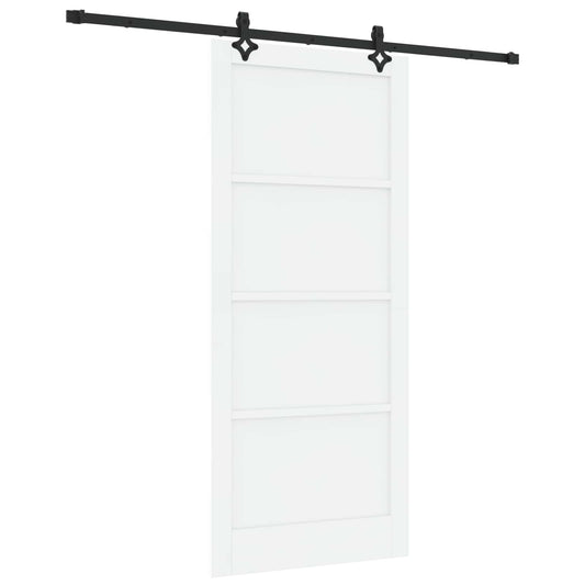Sliding Door ORKDAL 93 x 211 cm Engineered Wood White and Black