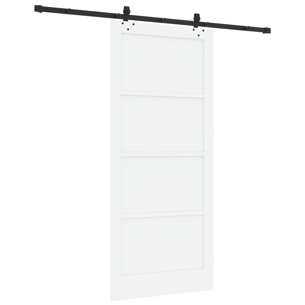 Sliding Door ORKDAL 93 x 211 cm Engineered Wood White and Black