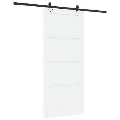Sliding Door ORKDAL 93 x 211 cm Engineered Wood White and Black
