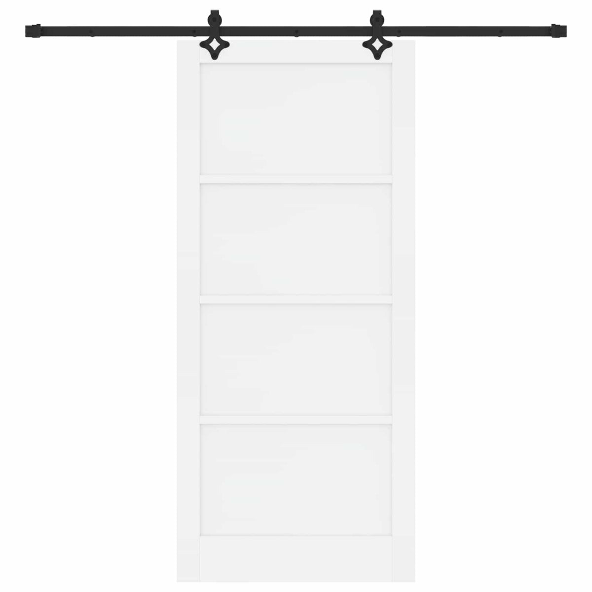 Sliding Door ORKDAL 93 x 211 cm Engineered Wood White and Black