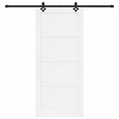Sliding Door ORKDAL 93 x 211 cm Engineered Wood White and Black