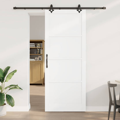 Sliding Door ORKDAL 93 x 232 cm Engineered Wood White and Black