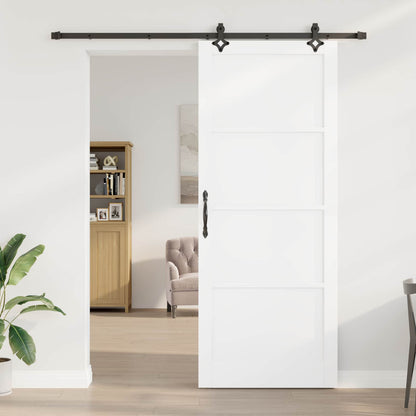 Sliding Door ORKDAL 93 x 232 cm Engineered Wood White and Black