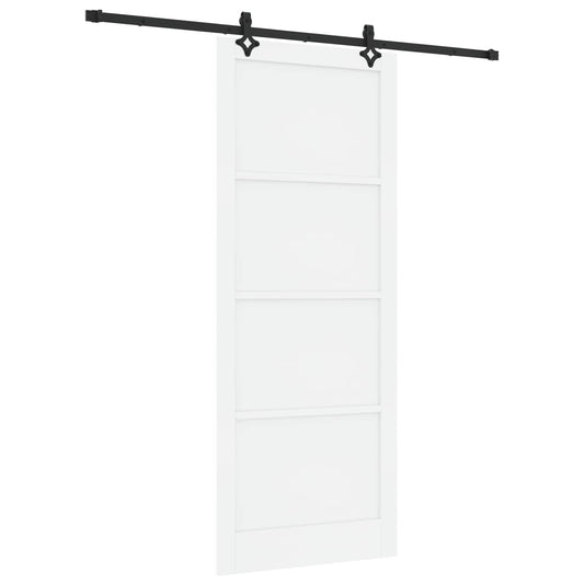 Sliding Door ORKDAL 93 x 232 cm Engineered Wood White and Black