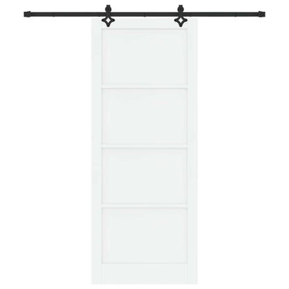 Sliding Door ORKDAL 93 x 232 cm Engineered Wood White and Black